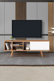 Hanah Home Ela 3333 Soporte para TV Nogal y Blanco